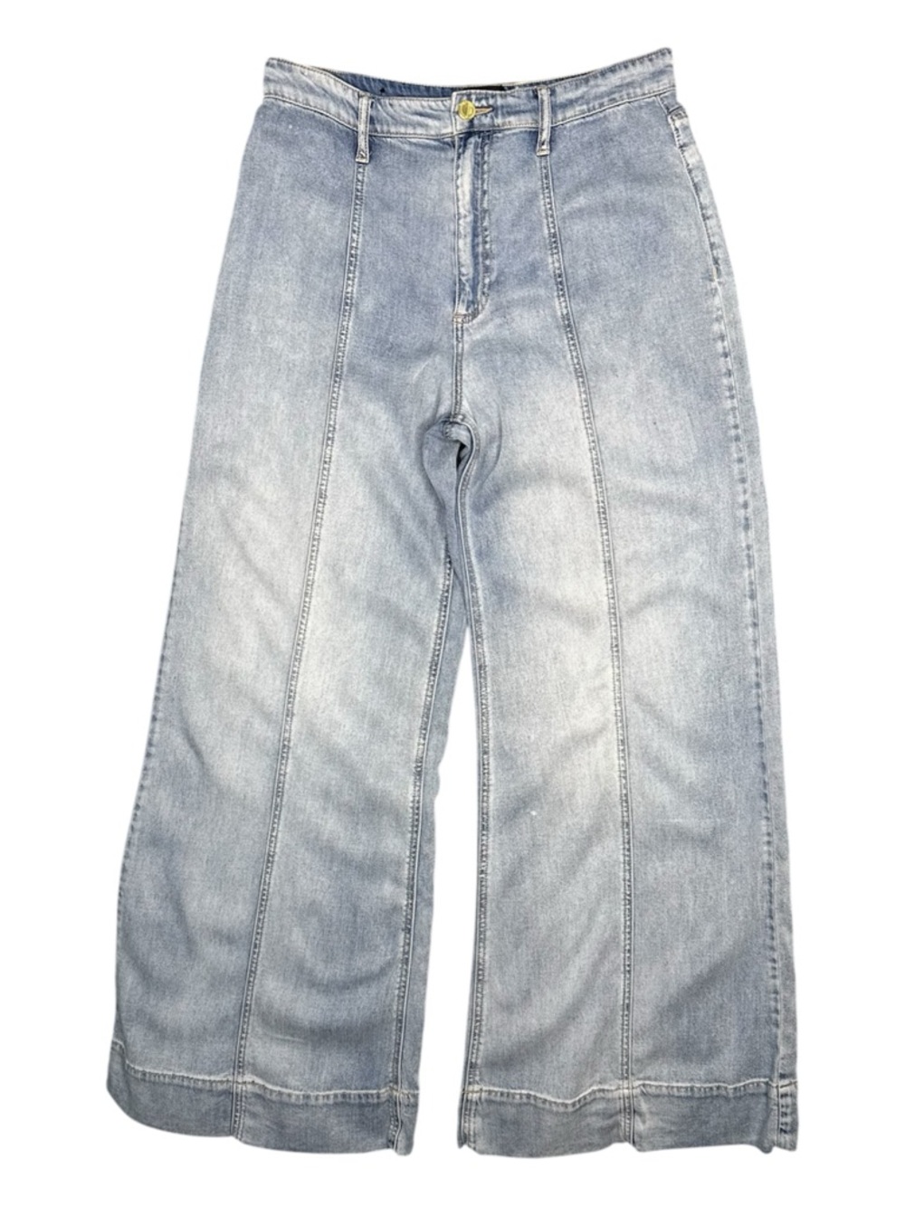 DO Dee Ocleppo Tabitha High Rise Wide Leg Jeans Light Wash 6 - Picture 2 of 12